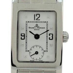 Baume & Mercier 20mm Ladies Hampton White Dial Swiss Quartz Watch Ref: MV045139!